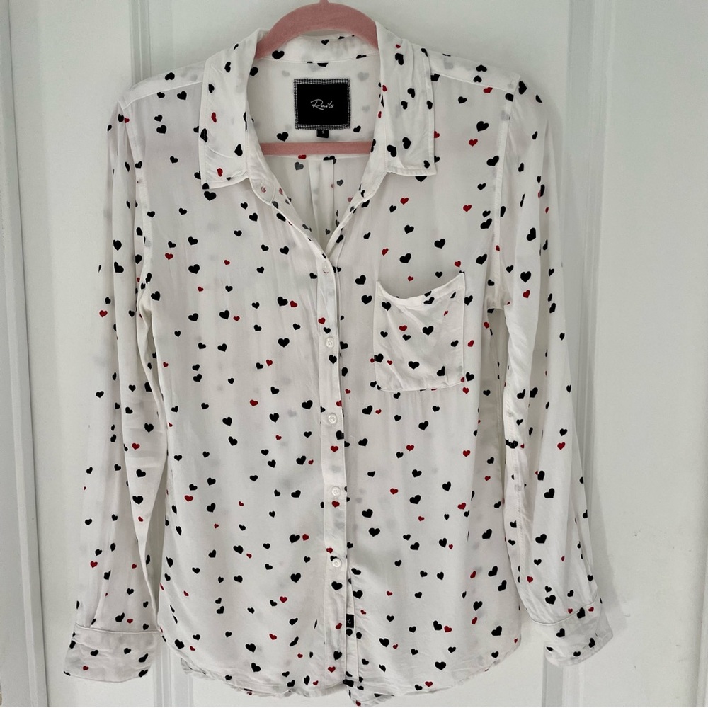 Rails Hearts Button Up - Picture 2 of 7